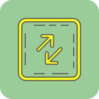 Swap Filled Yellow Icon vector