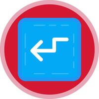 Zigzag Flat Multi Circle Icon vector