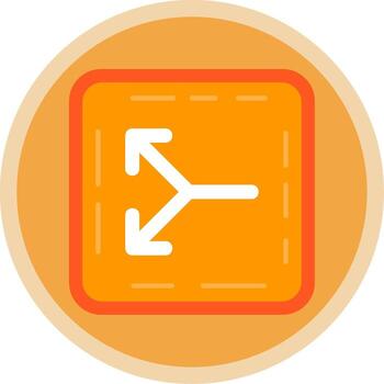 división plano multi circulo icono vector