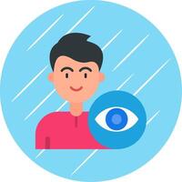 View Flat Blue Circle Icon vector