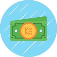 Koruna Flat Blue Circle Icon vector