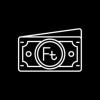 Forint Line Inverted Icon vector