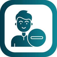 Remove Glyph Gradient Round Corner Icon vector