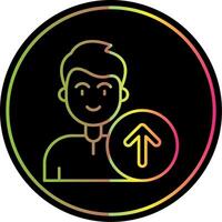 Up Line Gradient Due Color Icon vector