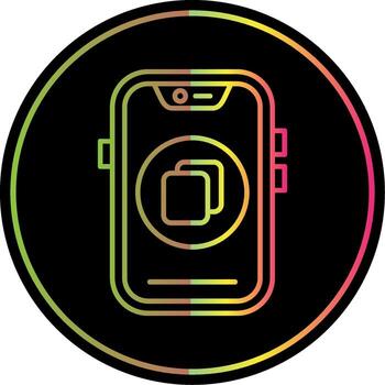 Copy Line Gradient Due Color Icon vector