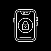 Lock Line Inverted Icon vector