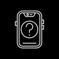 Question Line Inverted Icon vector
