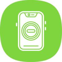 Stop Glyph Curve Icon vector