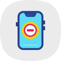 Stop Flat Curve Icon vector