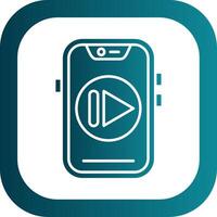 Next Glyph Gradient Round Corner Icon vector