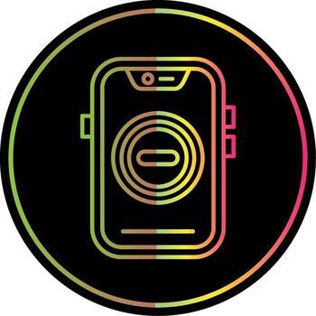 Stop Line Gradient Due Color Icon vector