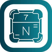 Nitrogen Glyph Gradient Round Corner Icon vector