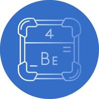 Beryllium Gradient Line Circle Icon vector