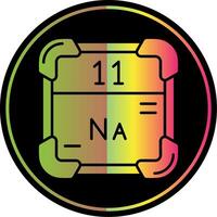 Sodium Glyph Due Color Icon vector