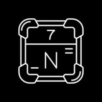 Nitrogen Line Inverted Icon vector