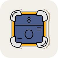 Oxygen Line Filled White Shadow Icon vector