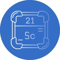 Scandium Gradient Line Circle Icon vector