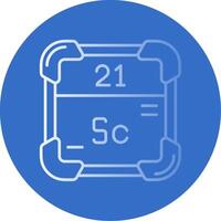 Scandium Gradient Line Circle Icon vector