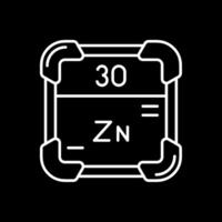 zinc línea invertido icono vector