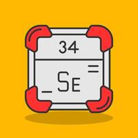 Selenium Filled Shadow Icon vector