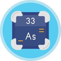 arsénico plano multi circulo icono vector