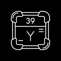 Yttrium Line Inverted Icon vector