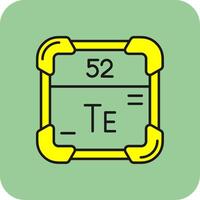 Tellurium Filled Yellow Icon vector