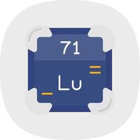 Lutetium Flat Curve Icon vector