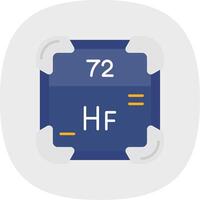 Hafnium Flat Curve Icon vector
