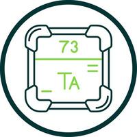 Tantalum Line Circle Icon vector