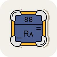 Radium Line Filled White Shadow Icon vector