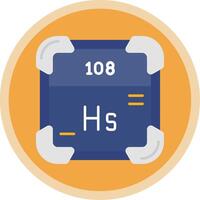 hassium plano multi circulo icono vector