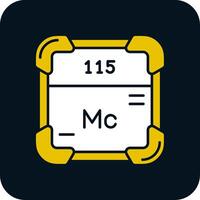 Moscovium Glyph Two Color Icon vector