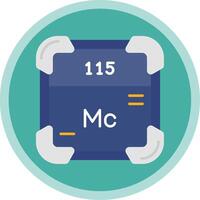 Moscovium Flat Multi Circle Icon vector