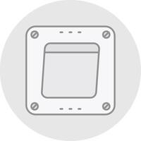 Swtich Line Filled Light Circle Icon vector