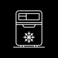 icono de línea de refrigerador invertida vector