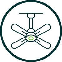Fan Line Circle Icon vector