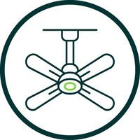 Fan Line Circle Icon vector