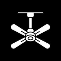 Fan Glyph Inverted Icon vector
