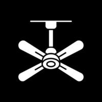 Fan Glyph Inverted Icon vector