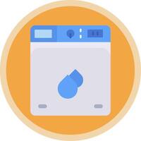 Laundry Flat Multi Circle Icon vector