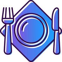 Cutlery Gradient Filled Icon vector