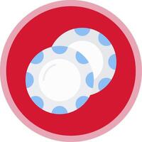 Plate Flat Multi Circle Icon vector