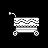 Cart Glyph Inverted Icon vector