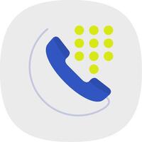 Dial Flat Curve Icon vector