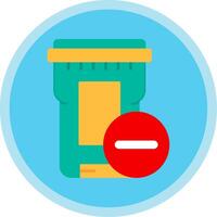 Delete Flat Multi Circle Icon vector