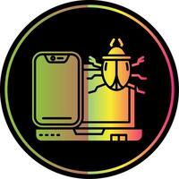 Bug Glyph Due Color Icon vector