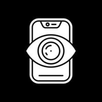 Vision Glyph Inverted Icon vector