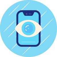 Vision Flat Blue Circle Icon vector