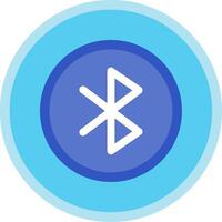 Bluetooth Flat Multi Circle Icon vector